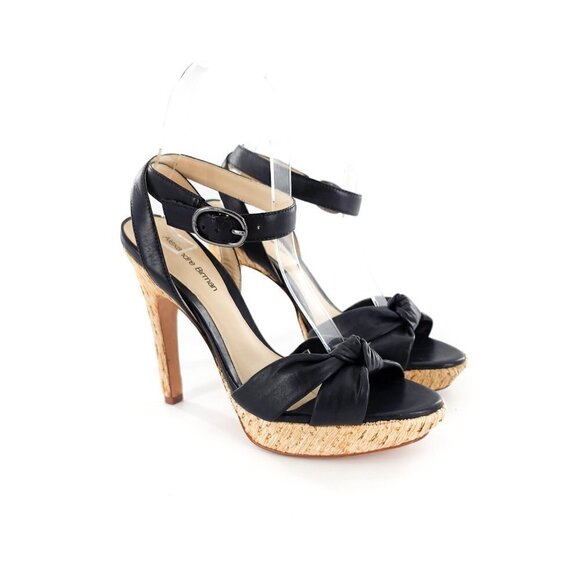 ALEXANDRE BIRMAN NWOB Black Leather Ankle Strap Platform Sandals Heels - Picture 3 of 12